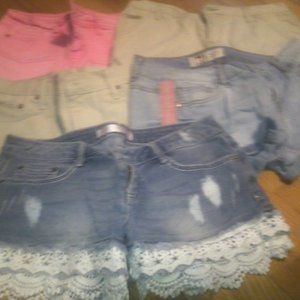 5 Pairs Juniors Shorts- Size 11- LEI